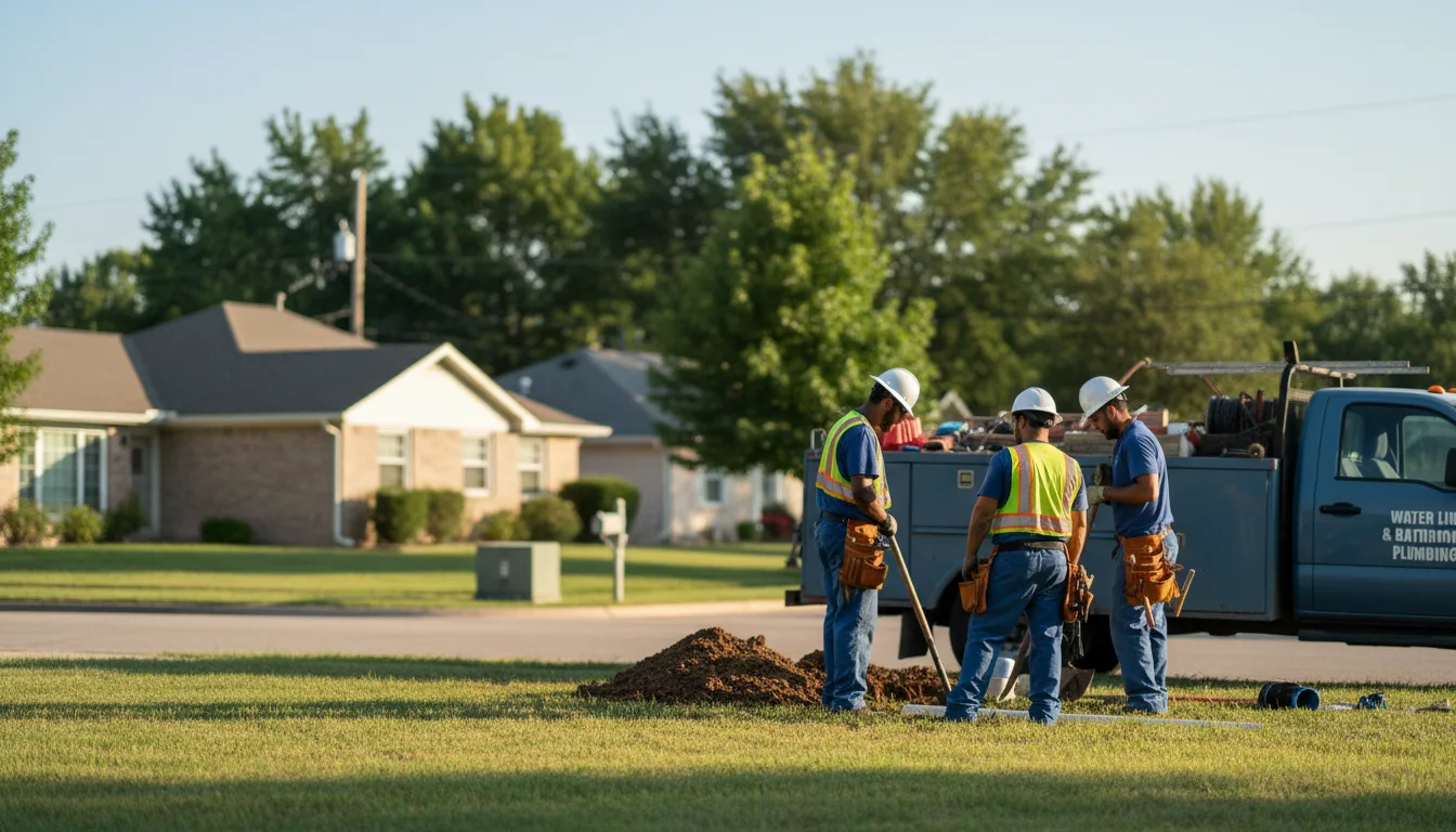 Residential water line and bathroom plumbing service in Havana, AR